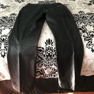 Black leather pants